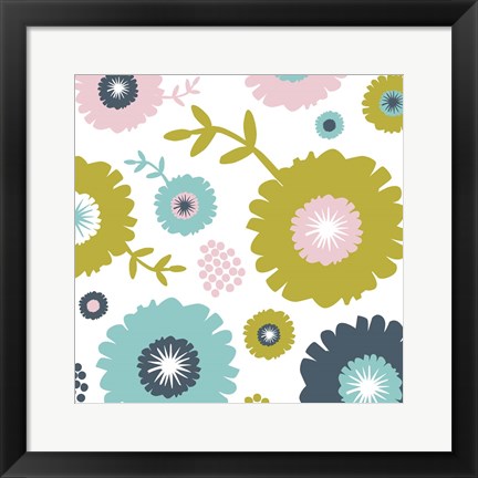 Framed Garden Floral I Print