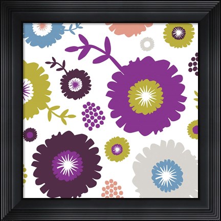 Framed Garden Floral III Print