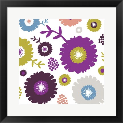 Framed Garden Floral III Print