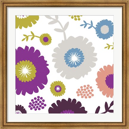 Framed Garden Floral IV Print