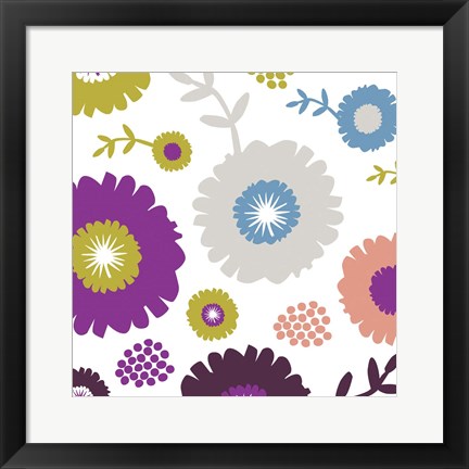 Framed Garden Floral IV Print