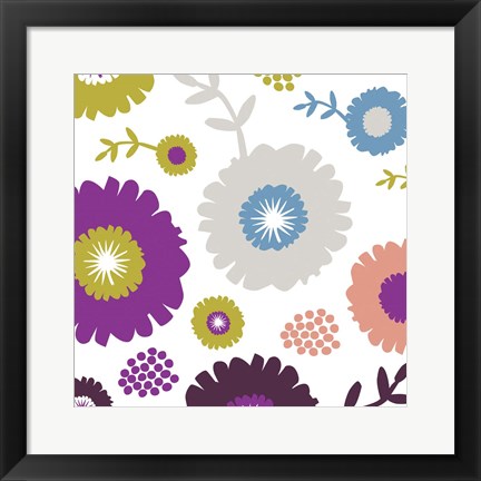 Framed Garden Floral IV Print