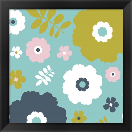 Framed Sweet Floral I Print