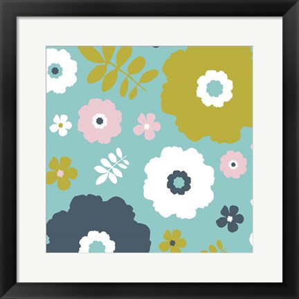 Framed Sweet Floral I Print