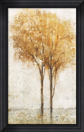 Framed Falling Leaves II Print
