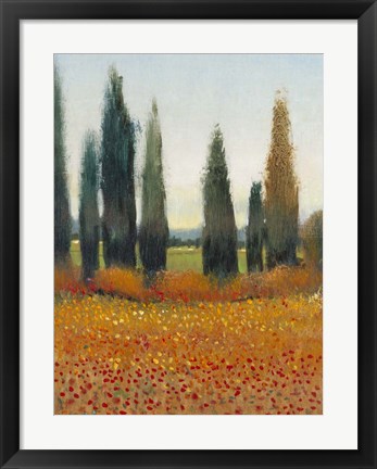 Framed Cypress Trees I Print