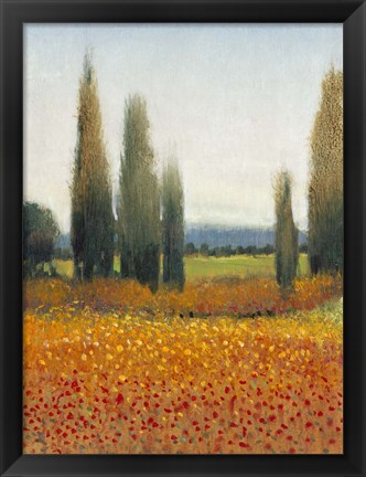 Framed Cypress Trees II Print