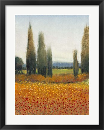 Framed Cypress Trees II Print