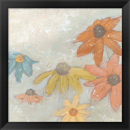 Framed Floral Fresco I Print