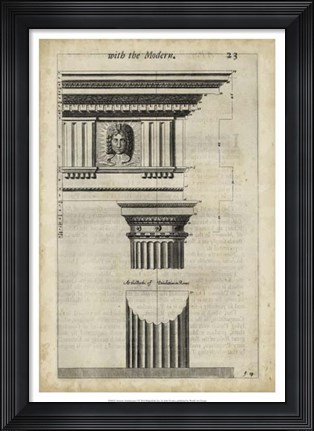 Framed Ancient Architecture I Print