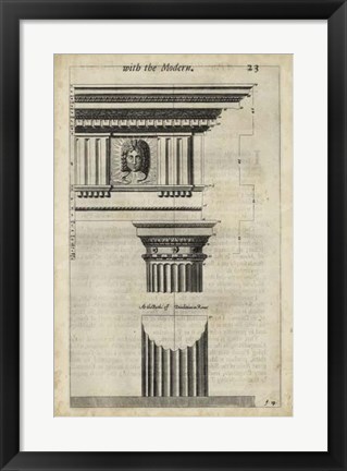 Framed Ancient Architecture I Print
