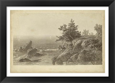 Framed On the Beverly Coast, Massachusetts Print