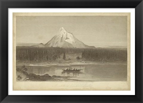 Framed Mount Hood from Columbia Print