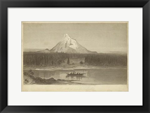 Framed Mount Hood from Columbia Print