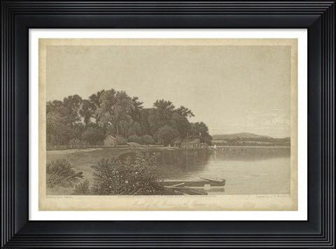 Framed Mouth of the Moodna on the Hudson Print