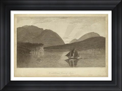 Framed Mount Desert, Coast of Maine Print