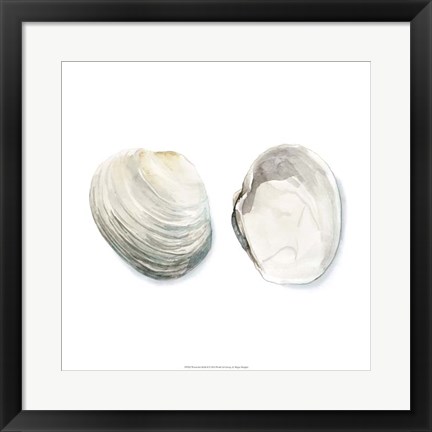 Framed Watercolor Shells II Print