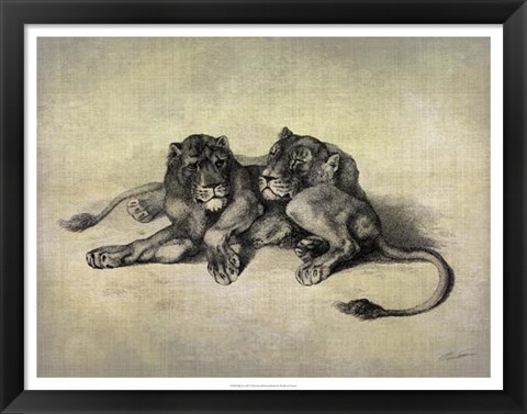 Framed Big Cats III Print