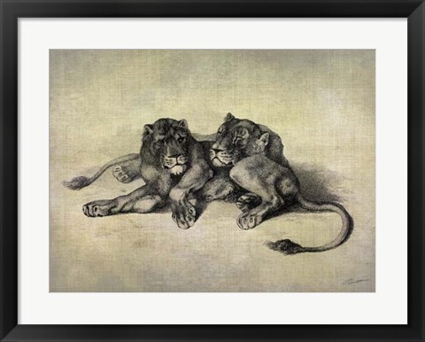 Framed Big Cats III Print