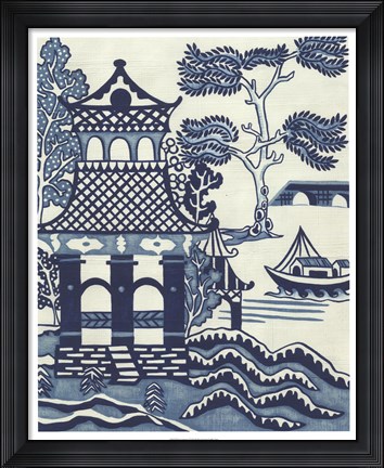 Framed Willow Landscape I Print