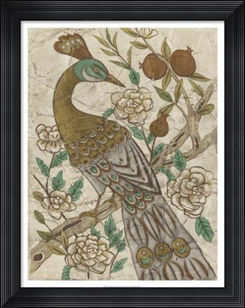 Framed Chinoiserie Pheasant I Print