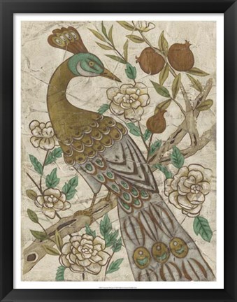 Framed Chinoiserie Pheasant I Print