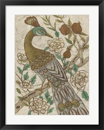 Framed Chinoiserie Pheasant I Print