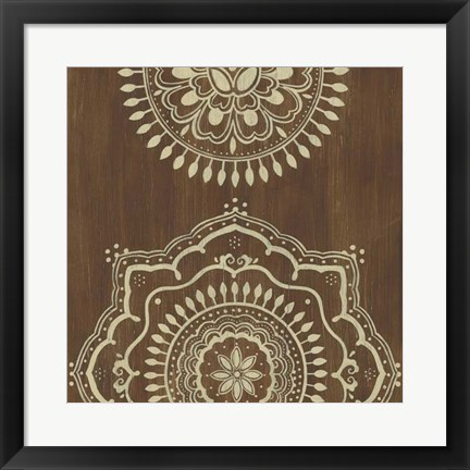 Framed Weathered Mandala I Print