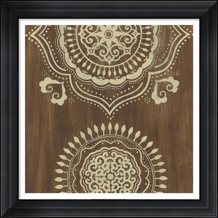 Framed Weathered Mandala II Print