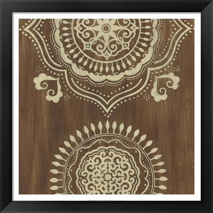 Framed Weathered Mandala II Print