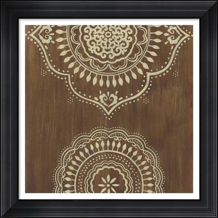 Framed Weathered Mandala III Print
