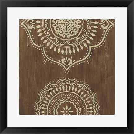 Framed Weathered Mandala III Print