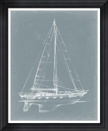 Framed Yacht Sketches II Print
