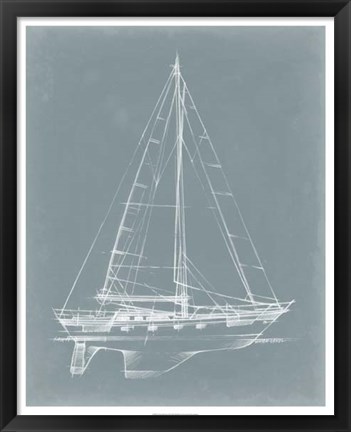 Framed Yacht Sketches II Print