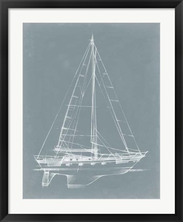 Framed Yacht Sketches II Print
