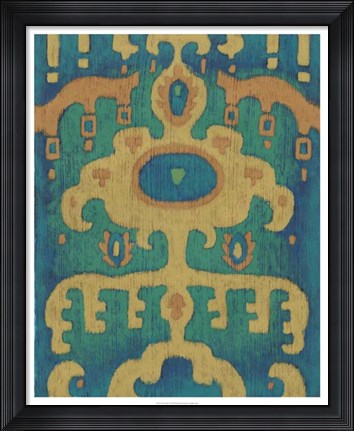 Framed Sunset Ikat I Print