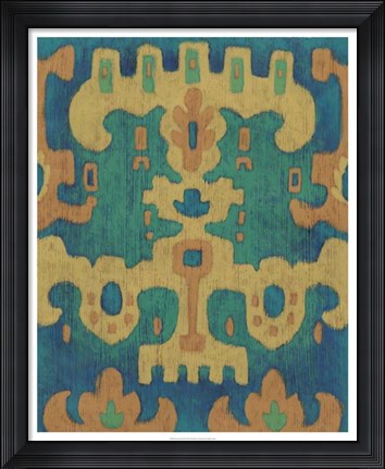 Framed Sunset Ikat II Print