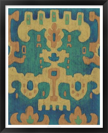 Framed Sunset Ikat II Print