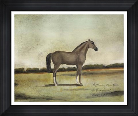 Framed Strawberry Roan Hunter Print