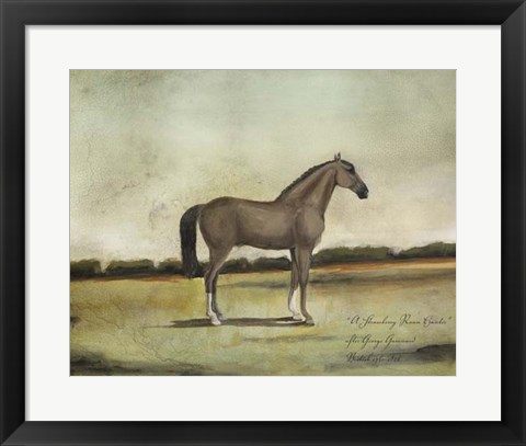 Framed Strawberry Roan Hunter Print