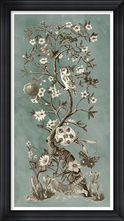 Framed Chinoiserie Patina I Print