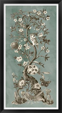 Framed Chinoiserie Patina I Print