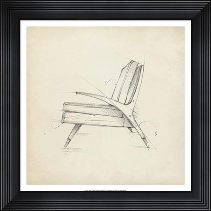 Framed Mid Century Furniture Design II Print