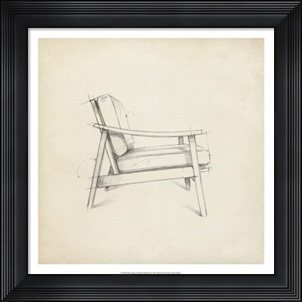 Framed Mid Century Furniture Design III Print