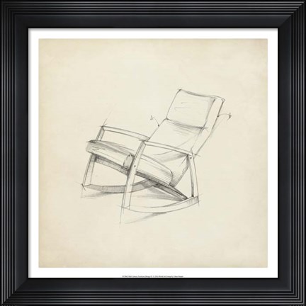 Framed Mid Century Furniture Design IV Print