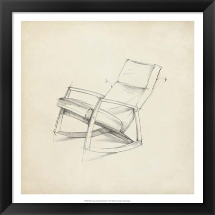 Framed Mid Century Furniture Design IV Print