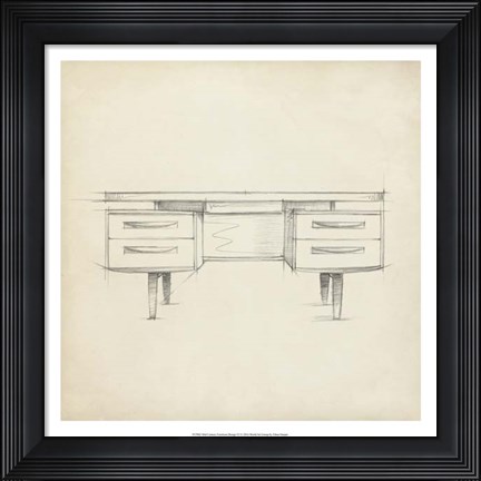 Framed Mid Century Furniture Design VI Print