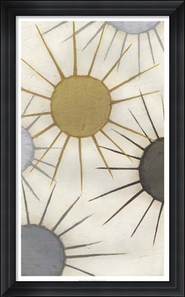 Framed Starburst Triptych I Print
