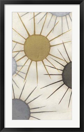 Framed Starburst Triptych I Print