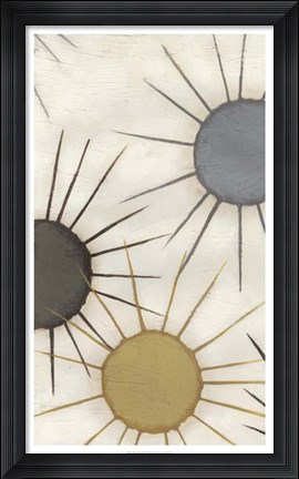 Framed Starburst Triptych II Print